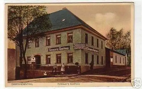 08606 Ak Oberwiesenthal Dotzauers Gasthaus um 1930