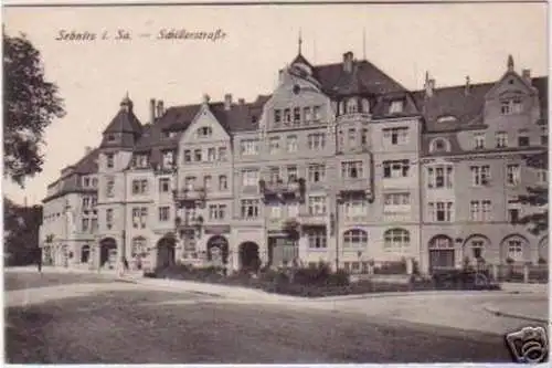 19075 Ak Sebnitz in Sachsen Schillerstraße um 1920