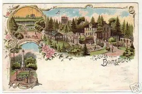 19023 Ak Lithographie Gruß vom Borsberg 1902