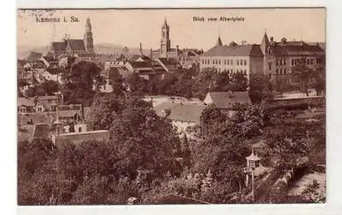 19032 Ak Kamenz in Sachsen Blick vom Albertplatz 1924