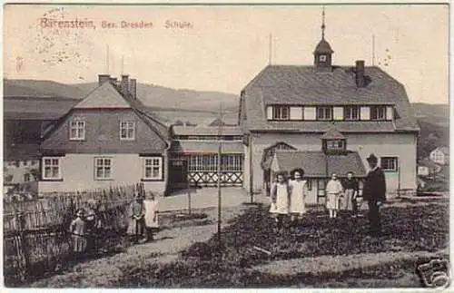 14929 Ak Bärenstein Bezirk Dresden Schule 1916