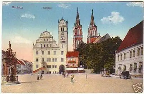 14945 Ak Oschatz Rathaus 1916