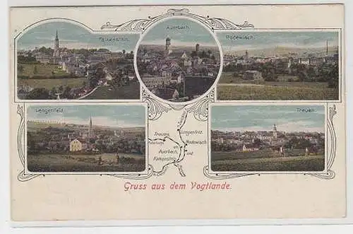 64190 Mehrbild Ak Gruß aus dem Vogtlande 1921