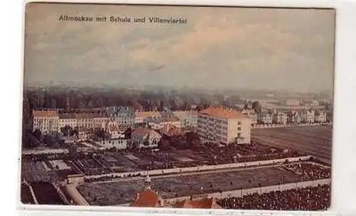 42275 Ak Altmockau mit Schule und Villenviertel um 1930