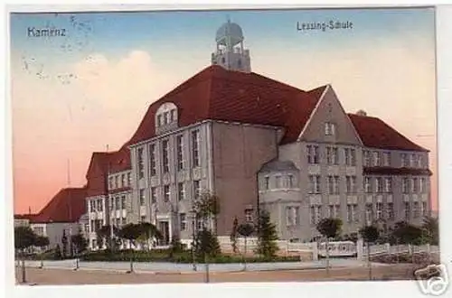 17611 Ak Kamenz Lessing Schule 1915