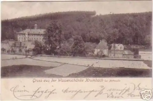 18522 Ak Gruß aus der Wasserschänke Krumbach 1906