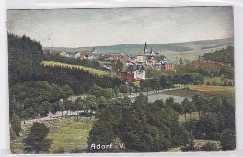 87084 AK Adorf im Vogtland - Gesamtansicht mit Kirche 1908