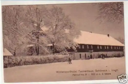 31936 Ak Schöneck i.V. Wintersporthotel Tannenhaus 1917