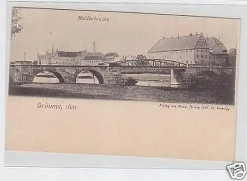 31804 Ak Grimma Muldenbrücke um 1900