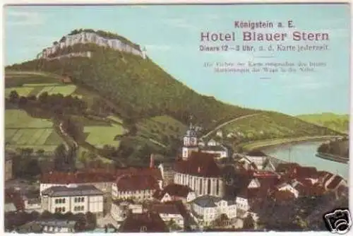 24251 Klapp Ak Königstein Hotel Blauer Stern um 1910