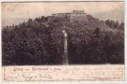 59727 Ak Gruss vom Hochwald bei Zittau 1903