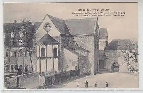 59991 Ak Gruß aus Wechselburg romanische Schlosskirche um 1910