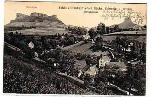 39501 Ak Schöna Reinhardtsdorf sächs. Schweiz 1917