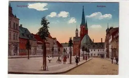 39181 Ak Burgstädt Marktplatz um 1910