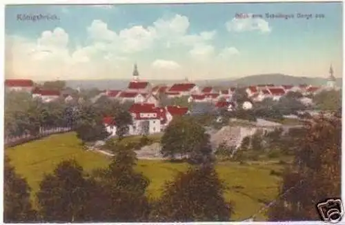 29087 Ak Königsbrück Blick v. Scheibigen Berge aus 1914