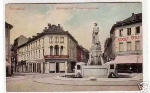 07621 Ak Darmstadt Ludwigsplatz Bismarckdenkmal 1911