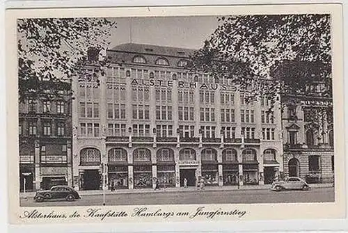 66463 Ak Alsterhaus die Kaufstätte Hamburgs am Jungfernstieg um 1930