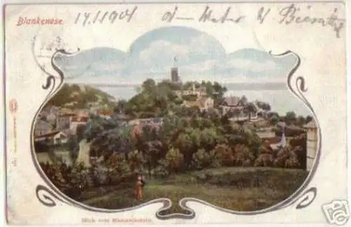 15770 Ak Blankenese Blick vom Bismarckstein 1901