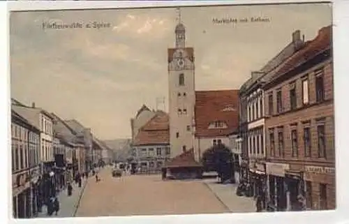 39331 Ak Fürstenwalde Spree Marktplatz mit Rathaus 1915