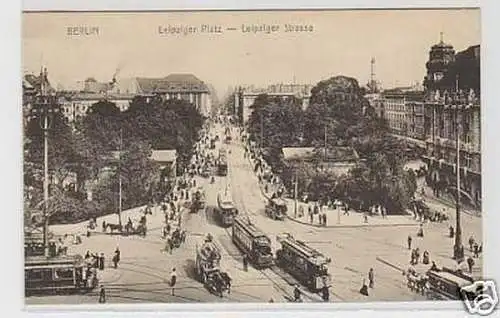 35615 Ak Berlin Leipziger Platz mit Verkehr um 1915