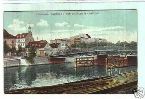 32314 Ak Spandau Partie an der Charlottenbrücke 1911