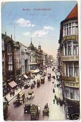 15447 Ak Berlin Friedrichstraße mit Verkehr um 1914