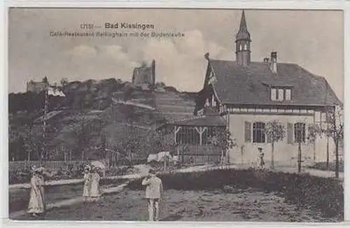 50400 Ak Bad Kissingen Café Restaurant Bailinghain mit der Bodenlaube 1925