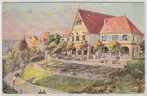 50429 Ak Grünwald Restaurant "Zur Römerschanze" Löwenbräu Ausschank um 1910