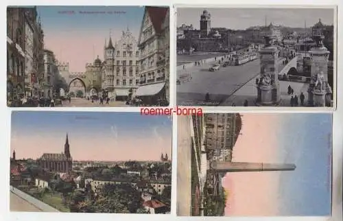 61428 / 4 Ak München Ludwigsbrücke, Neuhauserstraße, Karolinenstraße um 1920