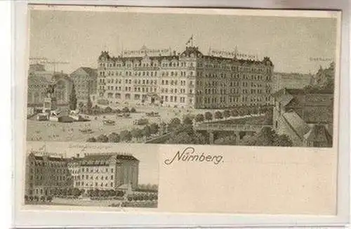 61261 Mehrbild Ak Nürnberg Hotel Württemberger Hof 1927