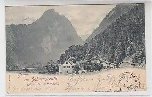 63033 Ak Gruß von Schneizlreuth (Partie bei Reichenhall) 1899