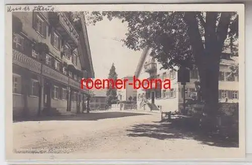 67096 Foto Ak Simmerberg im Allgäu Dorfplatz 1935