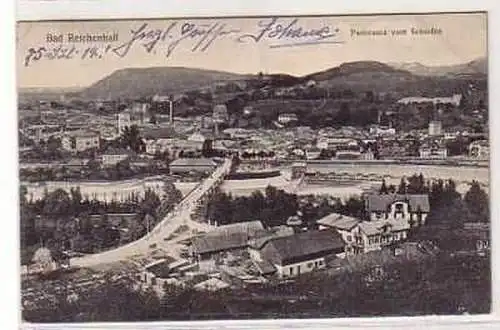 21849 Ak Bad Reichenhall Panorama vom Schrofen 1914