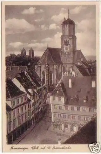 20873 Ak Memmingen Blick auf St.Martinskirche um 1940