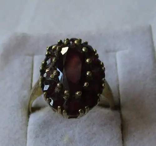 Wunderbarer Damen Ring 333er Gold mit böhmischen Granat (166656)