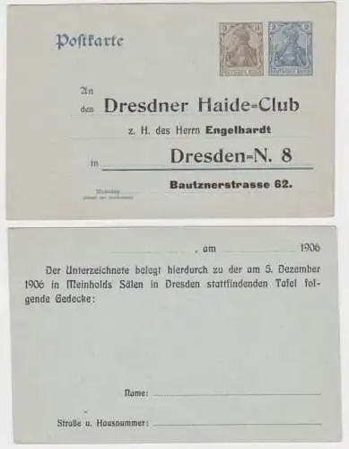 97711 DR Ganzsachen Postkarte P70 Zudruck Dresdner Haide-Club Herr Engelhardt