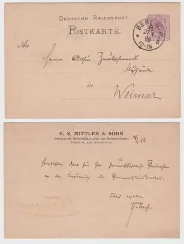 00918 DR Ganzsachen Postkarte P10 Zudruck E.S. Mittler & Sohn Berlin 1882