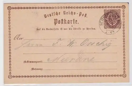 97943 DR Ganzsachen Postkarte P1 Scheibenberg nach Meerane 1873