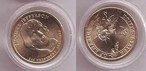 1 Dollar Sonder Münze USA Thomas Jefferson 2007