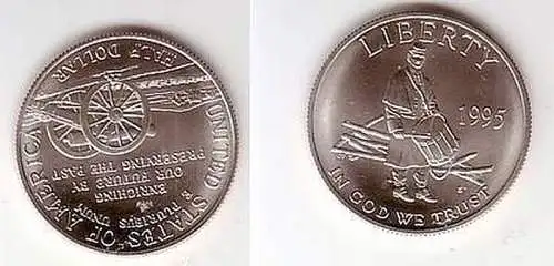 1/2 Dollar Münze USA Bürgerkriegsgedenkstätte 1995