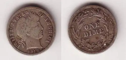 1 Dime Silber Münze USA 1911 (100942)