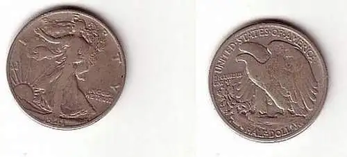 Alte 1/2 Dollar Silber Kurs Münze USA 1941