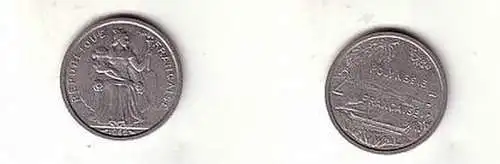 2 Franc Aluminium Münze Französisch Polynesien 1965