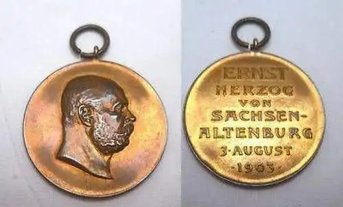 Sachsen Altenburg Medaille zum Regierungsjubiläum 1903