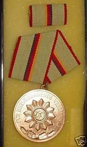 DDR Verdienstmedaille des MdI in Bronze mit Etui