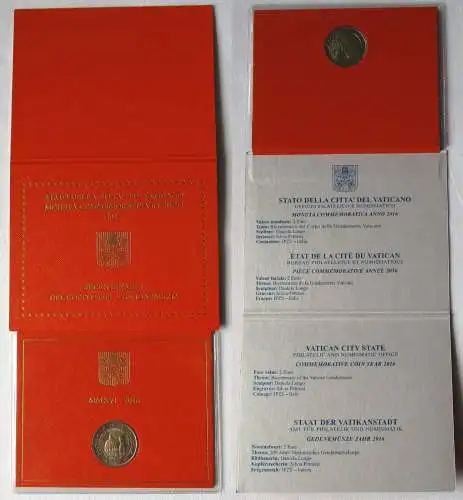 Vatikan 2 Euro 2016 Gendarmerie-Corps Blister/Folder Stgl. (163639)