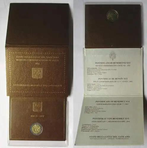 Vatikan 2 Euro 2011 Weltjugendtag Madrid Blister/Folder Stgl. (155127)