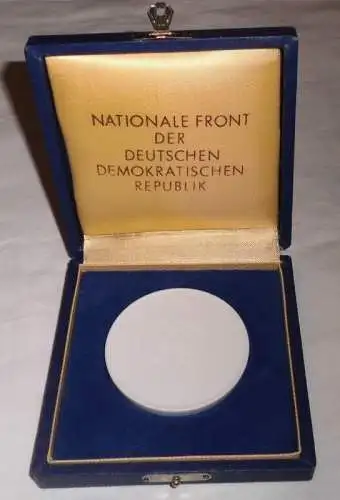 DDR Porzellan Medaille "Mach Mit" Wettbewerb im Originaletui