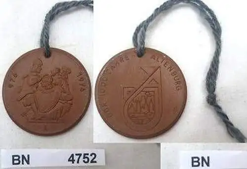 DDR Porzellan Medaille 1000 Jahre Altenburg 976-1976