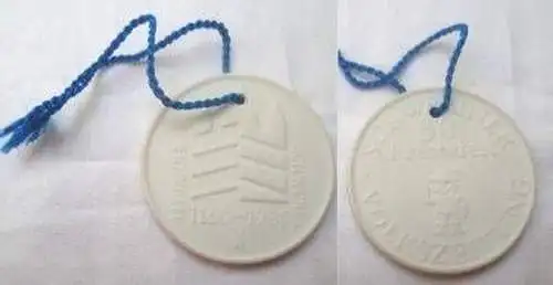 DDR Porzellan Medaille Sweriner Volkszeitung 1160-1985